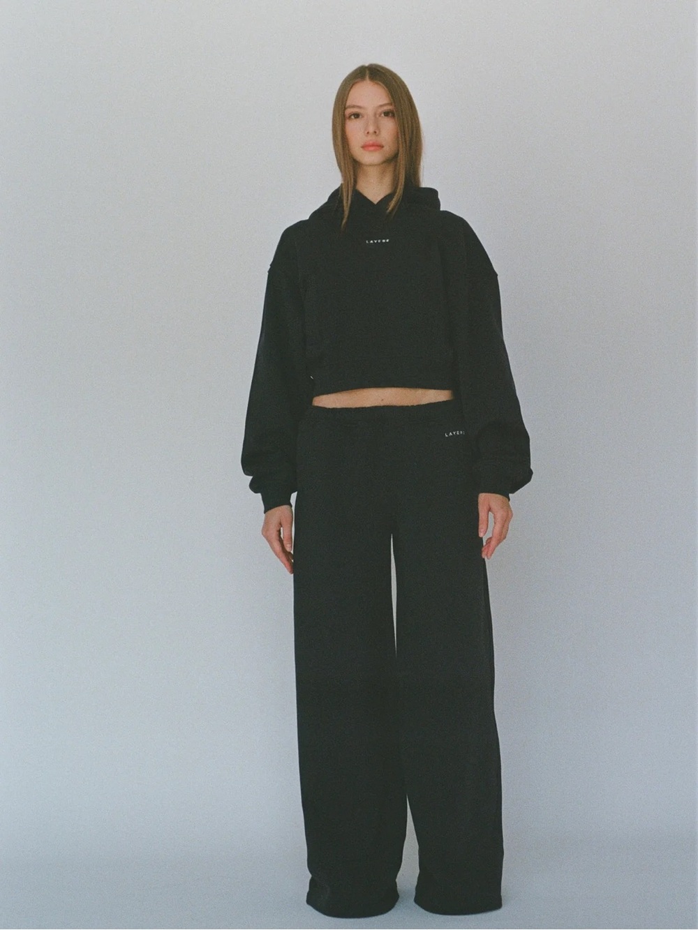 Layere Organic Cotton Wide Pant in Midnight Blue